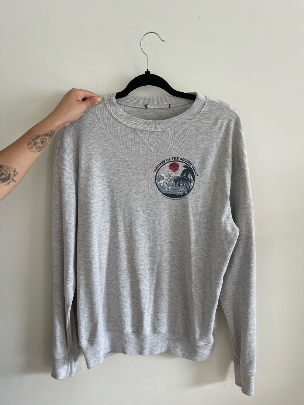 Brandy Melville Gray Graphic Sweatshirt